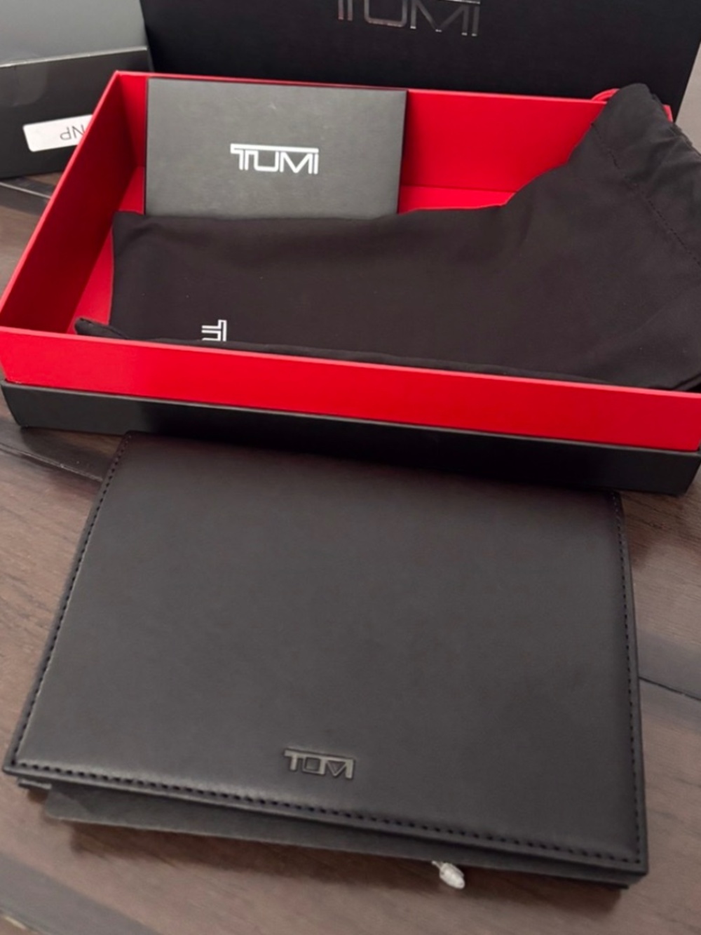 NWT TUMI NASSAU SLG Black Smooth Leather Golf Scorecard Holder